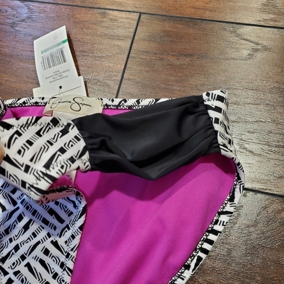 NWT Jessica Simpson Geo Side Shirred swim - Picture 5 of 7